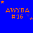Blue background with orange text 'AWYBA #16' and scattered stars in various positions