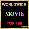 nine with black backgrounds and gold borders, each containing text elements including 'WORLDWIDE', 'TOP 100', 'Altair', and blue ticket stubs labeled 'ADMIT ONE' with varying numbers