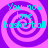 Four identical display cyan text "You now love basketball" over a purple and pink spiral background with pixelated edges