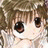 Anime-style character with brown hair and large brown eyes, wearing a white top, next to black background with white text.