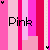 A contact sheet of 11 animated frames showing a pink-themed icon with vertical stripes and repeated "Pink" text in black and white, arranged in a 4x3 grid with one frame partially obscured by gray transparency.