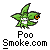 Green cartoon bird with orange eyes and white chest, standing on gray background with text below.
