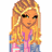 Pixelated cartoon character with long blonde hair wearing a pink and blue jacket on a white background, paired with red pixel text reading "BLONDES DO HAVE MORE FUN!" across four quadrants of a contact sheet layout.