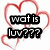 Red heart outlines on white background with black text blocks displaying phrases about love definition.