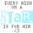 repeated light blue 'TaR' text icons with 'IS FOR HIM' and 'EVERY WISH ON A' below, featuring animated color shifts in the bottom-right corner