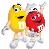 Two pixelated cartoon characters stand side-by-side against a white background, one yellow with a smiling expression and the other red with a neutral expression.