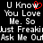 Pixelated text on black background with red heart symbol replacing 'o' in 'Know', repeated across two