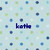 Pixelated blue text 'Lotta' on a light background with scattered colored squares.