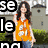 A pixelated image of a person in an orange sleeveless top and blue jeans standing outdoors with text overlays.