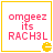 Four identical square display pink text and a yellow Pac-Man icon, each bordered in yellow with white background
