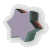 star-shaped icons with purple centers and green-brown edges, each bordered by a white outline on a gray background