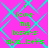 A static image with bright pink background and cyan diamond pattern, displaying green pixelated text reading "i love my losers aka...bffs" in four identical sections.