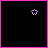 Animated contact sheet of a pixel art icon showing pink text "KELLY" and small stars on black background with varying positions across frames.