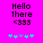 Pixelated text and symbols on a bright pink background with cyan and purple accents.