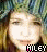 A static image of a person with long brown hair wearing a green striped hat, overlaid with the text "HILEY" in multicolored letters.