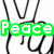 four distinct pixel-art icons featuring peace sign, heart, smiley face, and text labels