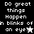 Pixelated text reads "DO great things Happen in blinks of an eye" with a star symbol on black background, and the same phrase with a question mark on gray background.
