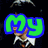 Green and blue pixelated text overlays partially obscure three people in a with a gray on the right
