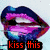 Four distinct pixelated images arranged in a , each featuring the text 'kiss this' below it