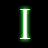 Pixelated icon set with green glowing 'I', dark green rectangle, red heart, and text 'MY BLOG' on black background.