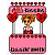 Pixel art animated contact sheet showing a pink candy cart with heart decorations and a doll-like character, alongside green text reading "Original Icons .com" on dark background.