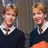 Two identical figures in dark blue uniforms with white collars stand side-by-side against a gray background, with red text overlay expressing admiration.