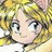 A pixelated anime-style character with blonde hair and blue eyes appears on the left side of a contact sheet, while the right side displays text "Anime IM" above "COM" in white pixelated font against black background.