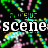 A static image with repeated text overlays and a pixelated background featuring green, pink, and cyan elements.