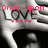 A pixelated image shows a figure in a white outfit with 'LOVE' in large black letters over the chest, pink dots below, and red text reading 'Once upon a time in' across the top.