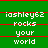 Green background with white text reading 'iashley62 rocks your world' in pixelated font, displayed across three within a of repeated identical