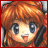 A 48x48 pixel buddy icon featuring a cartoon character with orange hair and blue eyes on the left, next to text reading "Anime IM" and "com" on a black background.