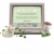 Static pixelated image of a framed certificate with light green background and dark border, flanked by floral arrangements on both sides.