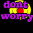Pixelated graphic with purple 'dont worry' text, yellow smiley face, and blue 'be happy' text on black background.