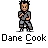 Animated contact sheet of a pixel art character performing various actions with text bubbles and motion effects on gray background.