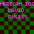 Green and dark red checkered background with repeated pink text reading "AMERICAN IDIOT DAVID RULES!!" in pixelated font.
