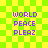 Green and yellow checkered background with purple text reading WORLD PEACE PLEAZ arranged in three
