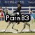 A four- of horse-riding images with overlaid text reading 'Paris B3', 'Loves to', 'Event', and a blank