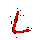 Red L-shaped lines animate across a gray background, forming and dissolving in