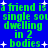 Green pixelated text on blue background repeats 'a friend is a friend single soul dwelling in 2 bodies' with white starbursts scattered across the frame.