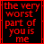Two side-by-side display red pixelated text on black backgrounds with red borders; the right 's 'me' is multicolored