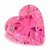 Static pink heart-shaped icon with pixelated texture and subtle darker pink accents on a white background.