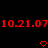 Red pixelated text and heart symbols on a black background, with repeated date-like numbers.