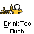 Animated contact sheet of a yellow stick figure character drinking from a bottle with green liquid, transitioning to full-screen green splatter effect across multiple frames.