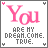 Pixelated pink and gray text reads 'You are my dream. Come. True.' with varying word emphasis across four