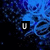 Four- of blue-toned pixelated images with white text overlays on dark backgrounds, each showing distinct letter combinations