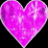 Three animated frames of a pink heart icon with sparkles on black background, arranged in 2x2 contact sheet layout with one gray transparency placeholder.
