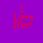 Red text on purple background reads "I Love Jfen" with a heart symbol replacing the 'o' in Love, displayed across three