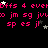 Animated icon with repeating pink text and star symbols on black background, stars shift position across frames.