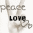 A hand making a peace sign with two hearts, displaying changing text over time.