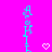 Two vertical cyan 'A' icons with purple accents flank a central white heart on a bright pink background.